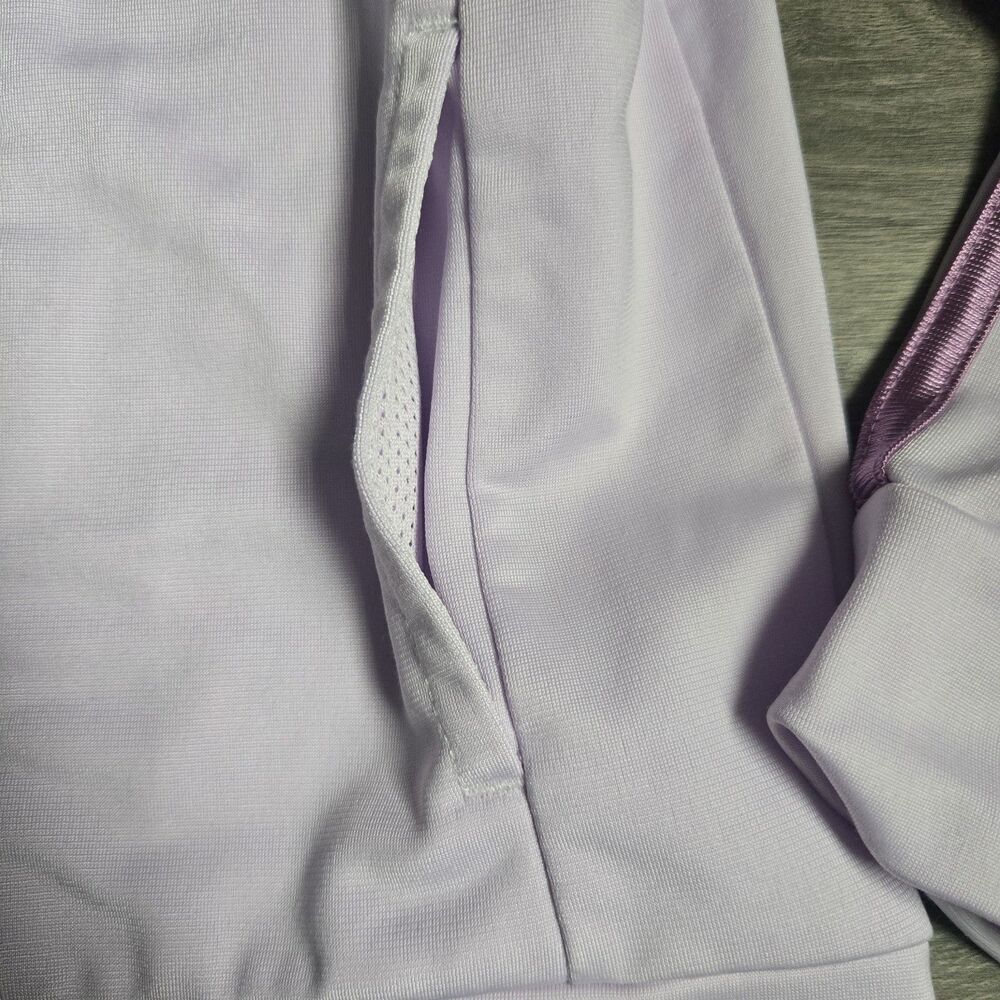 Lavender Adidas 2‑Piece Tracksuit Set 4T Jacket Pants Purple Stripes Athleisure - Picture 9 of 16